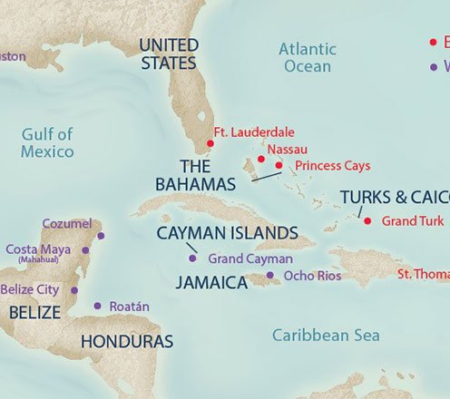 7 Day Caribbean Cruise Map