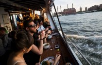 Enjoy supper while cruising through New York Harbor