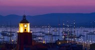 French Riviera St Tropez clock tower