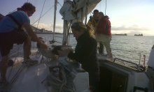 Gibraltar Sail Training Gib Bay with staff