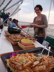 Gourmet catering in the Schooner Woodwind