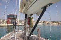 Living aboard a boat inside Mediterranean