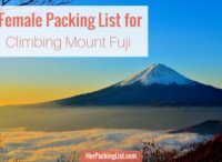 packing number for climbing mount fuji
