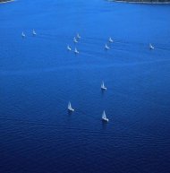 Sailboats around Mljet