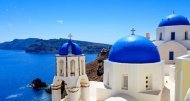 Santorini churches in Greece
