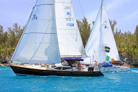 The Oyster 56 a girl departs Bermuda in organization with a Bavaria 50