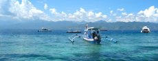 Tropical paradise on Gili Island in indonesia