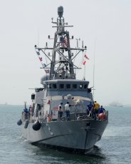 USS Tempest (PC-2) is moved pier-side on July 3, 2013 in Bahrain. United States Navy Photo
