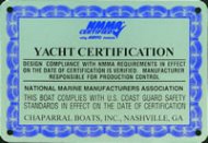 Yacht official certification plate